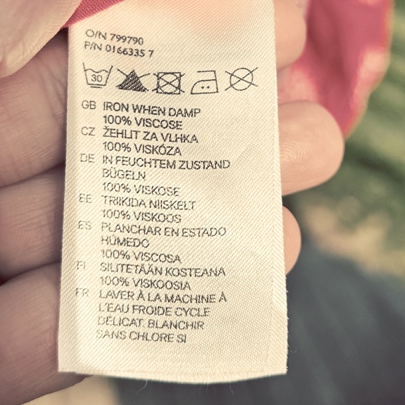 H&M L.O.G.G. Vintage Red Boho Slip Dress Sz.8 or M - Picture 13 of 13